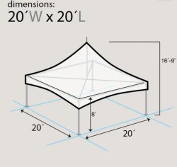 20X20 HIGH PEAK TENT(Contact For Booking)
